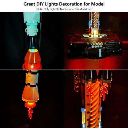 LYBMTWF LED Lighting Kit Compatible with Lego 42221 Space Launch System Rocket Building Blocks (NOT Include Model Bricks)