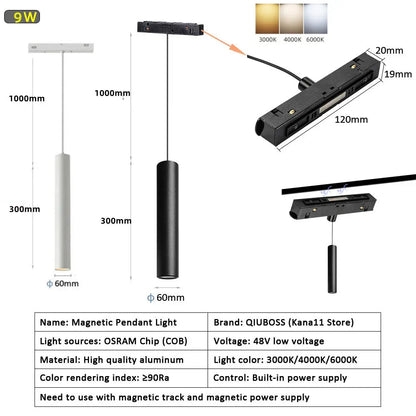 Magnetic Track LED Light Fixtures Flexible Ceiling Spotlight Rail Strip Magnet System For Indoor Modern Home Living Room Kitchen