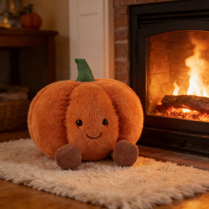 Soft Cartoon Pumpkin Stuffed Doll Cute Plush Toy Halloween Decor Pillow
