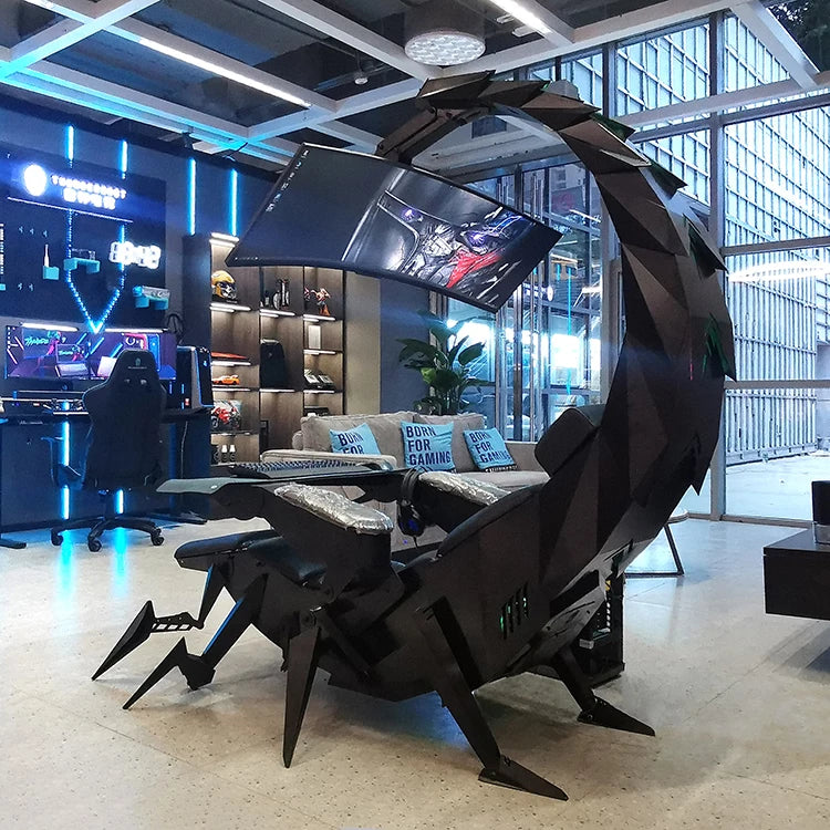 Luxury Reclining Gaming Chair Cockpit Computer Workstation Automatic Cluvens Scorpion Chair Zero Gravity
