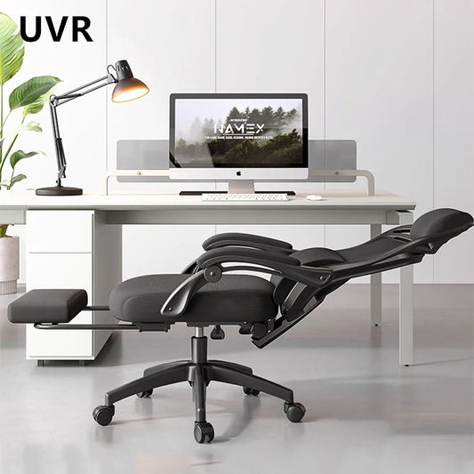 UVR Gaming Computer Chair Lift Adjustable Boss Backrest Stool Ergonomic Design Armchair Sponge Cushion Mesh Office Chair
