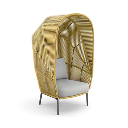 Outdoor rattan sofa PE round rattan balcony garden courtyard villa hotel homestay leisure single sofa pedal