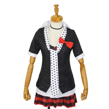 Junko Enoshima Cosplay Danganronpa Costume Anime Dangan Ronpa Cosplay School Uniforms Monokuma Hairpins Women Girl Outfit Suit