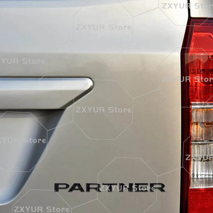 Metal For Peugeot Partner Emblem Camper Cargo Van Car Sticker Letter Badge Decal Body Rear End Trunk Decor Auto Accessories