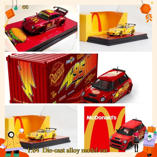CC 1:64 Sports Cars, Trucks  Cast-alloy model cars, decorative toy cars, boy's birthday gift.
