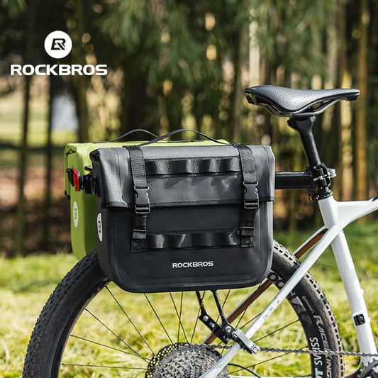 ROCKBROS Bicycle Front Bag 15L Multifunctional Saddle Bag Portable Bike Fork Bag Big Capacity