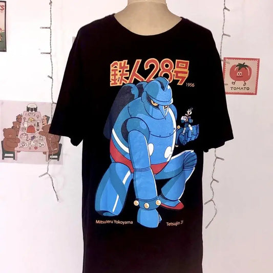 Vintage Gigantor Tetsujin 28-go  Anime Manga T shirt Sz XL Black