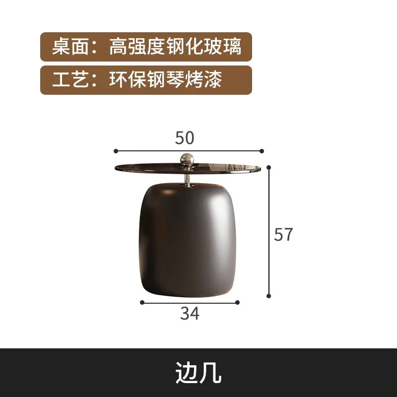 Round Wabi Sabi Coffee Table Glamour Classic Vintage Storage Coffee Table Aesthetic Modern Table Basse Living Room Furniture