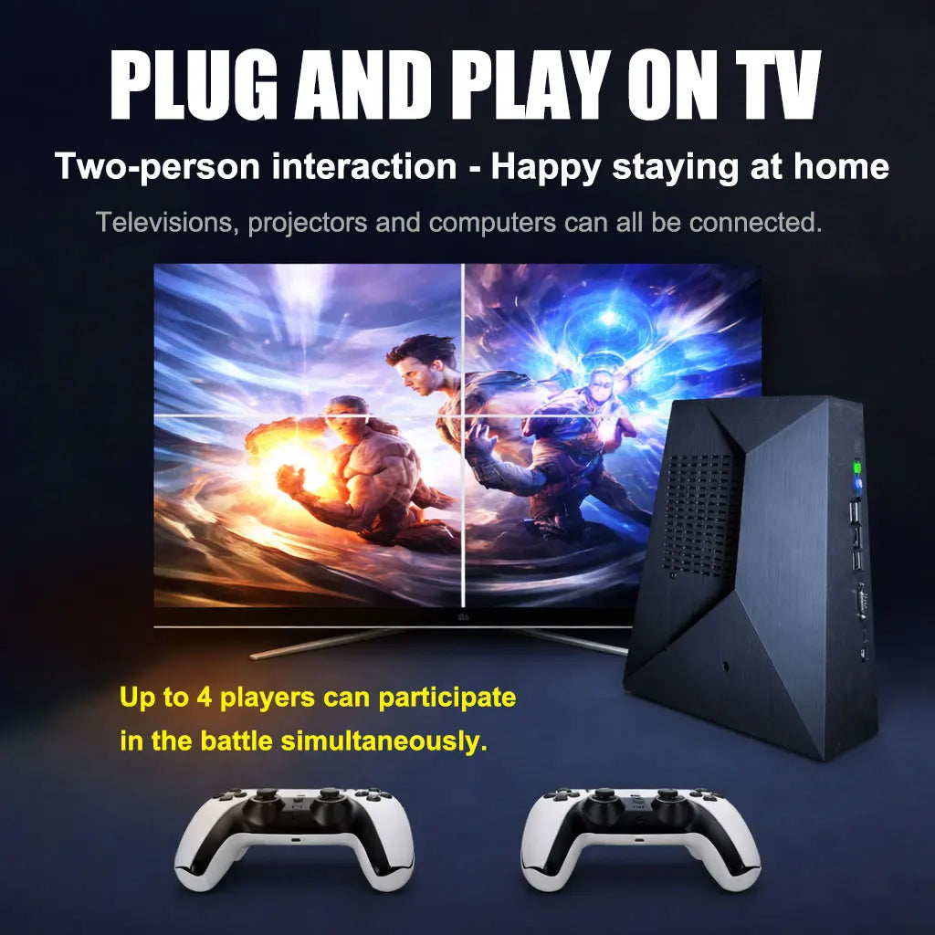 G5 Game Retro Console 4K HD 70000+Games 60+Emulators for PS2 PSP WII N64 Dual System USB Receiver Console for Kids Gift
