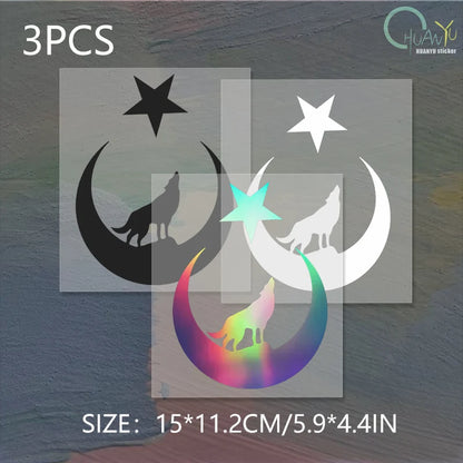 Interesting Wolf and Moon Star Great Turk Turkey Turkish Car Sticker Accessories Car Styling Decal Vinyl  PVC