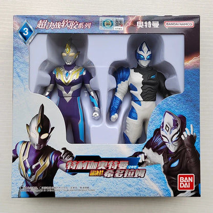 Bandai Original Ultraman TrigaTiga Galaxy Dynasel Vin Super Showdown Monster Golbadada Set Box Soft Plastic Doll Children's Gift