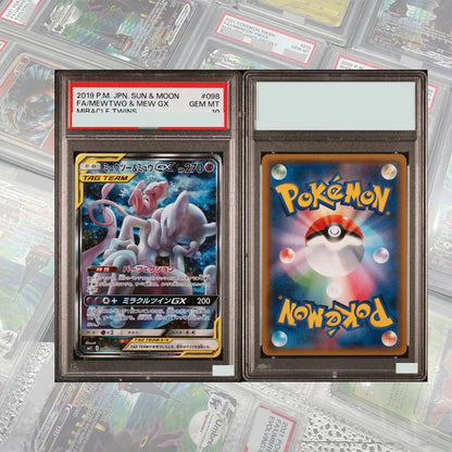 DIY Proxy PTCG Graded Collection Card Mew ex SAR 205/165 SV2a Card 151 Card Japanese 2023 GEM MT10 Holographic Label Child Gift