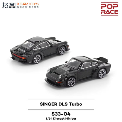 XCARTOYS POP RACE 1/64 Porsche 992 Stinger GTR SINGER 964 SINGER DLS Turbo Study RWB 997 Cars Alloy Diecast Model Kids Toys Boys