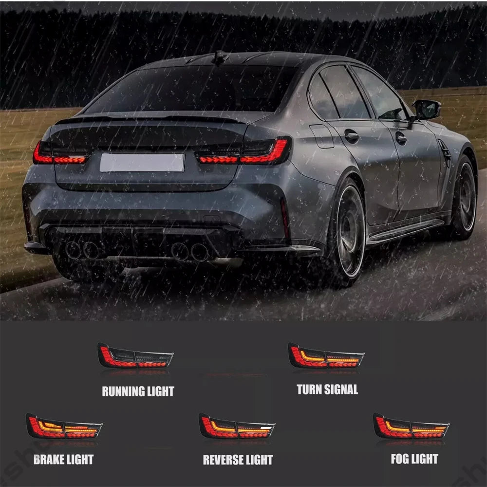OLED GTS Taillights For BMW 3 Series G20 M3 G80 330 340i 320i 325i 2019-2024 Taillamp Taillight Rear Lamps Full LED Brake Light