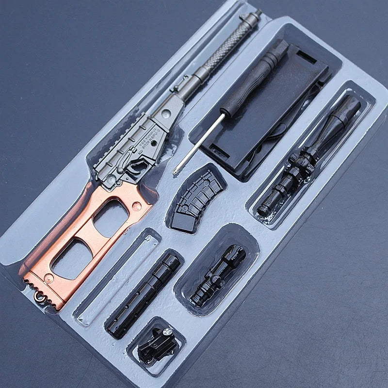 Game Kids Toys PUBG SKS AKM 98K Gun Ornaments Keychain Weapon Model Alloy Prop Decoration War Game Toy Crafts Collections Gift