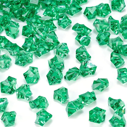 100Pc Blue Pebbles for Decorative Stones and Crystals Plastic Fake Gem Stones Acrylic Ice Rocks Crushed Diamond Stone Home Decor