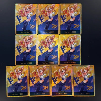 One Piece OPCG English Golden Holographic 3D Textured  DON card Straw Hat Crew x Lakers DON card Anime Collectible Cards
