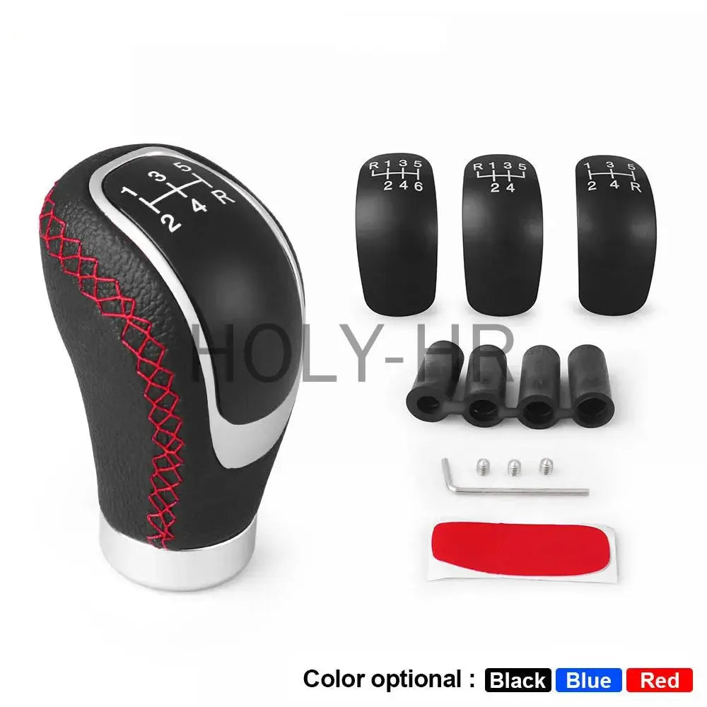 Car 5/6-speed universal R PU leather shift lever manual car shift lever shift lever modification shift head, improves aesthetics