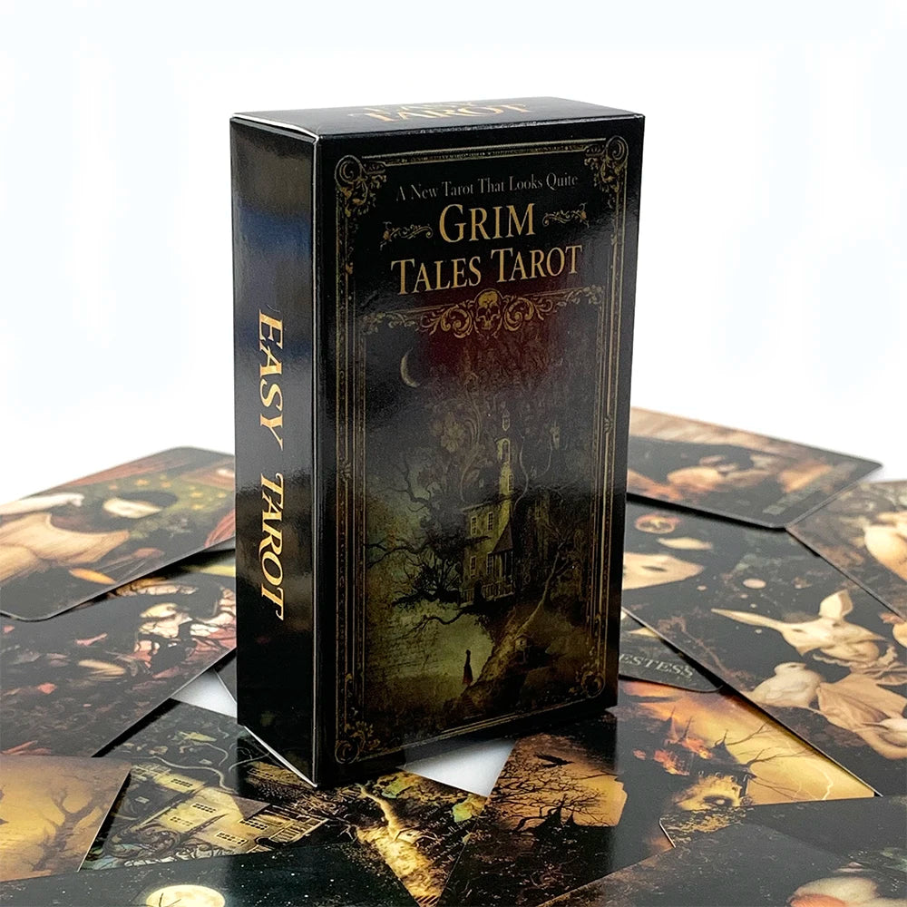 New Grim Tales Tarot Cards 78 Tarot Deck English Version Mysterious Divination Edition Board Game, Meditation & Party Games