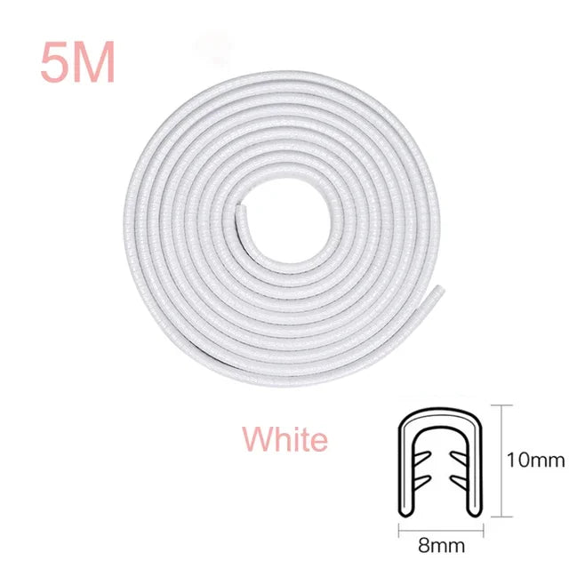 Car Door Edge Scratch Protector with Steel Disc Bumper Trim Edge Scratch Protector Strip Sealing Guard Styling Protector Decor