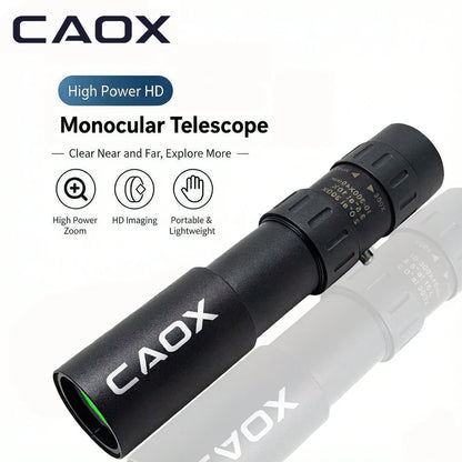 CAOX 10-30x25HD Binoculars Portable Professional Monocular Powerful Long Distance, Suitable for Hunting, Outdoor, and Concerts