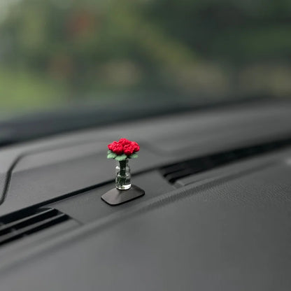 Dainty Roses Car Center Console Window Ornament mini Cure Car Accessories Ladies Car Personality Beautiful Interior Ornaments