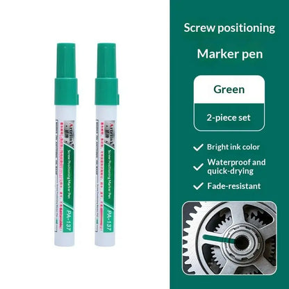 Screw Positioning Marker Pen Waterproof Quick Drying Permanent Marking Pen For Motorcycle Car Mechanical Maintenance Assembly