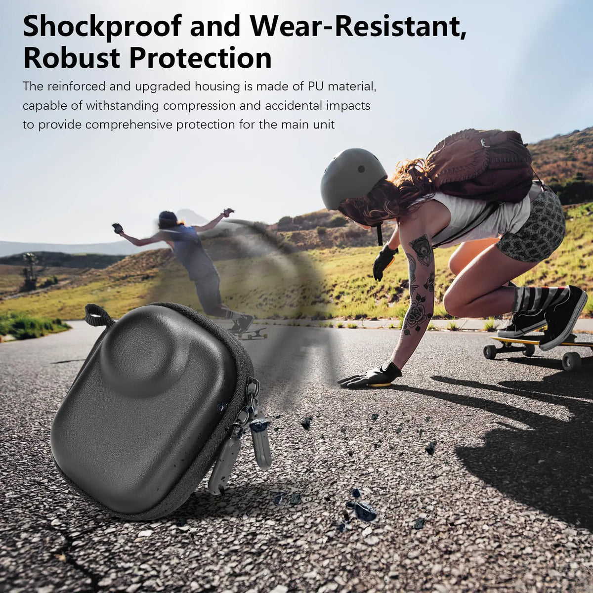 Case for Insta360 Go Ultra Accessories, for Insta 360 Go-Ultra Portable and Compact Travel Bag Hard Leather Case with Soft Inner