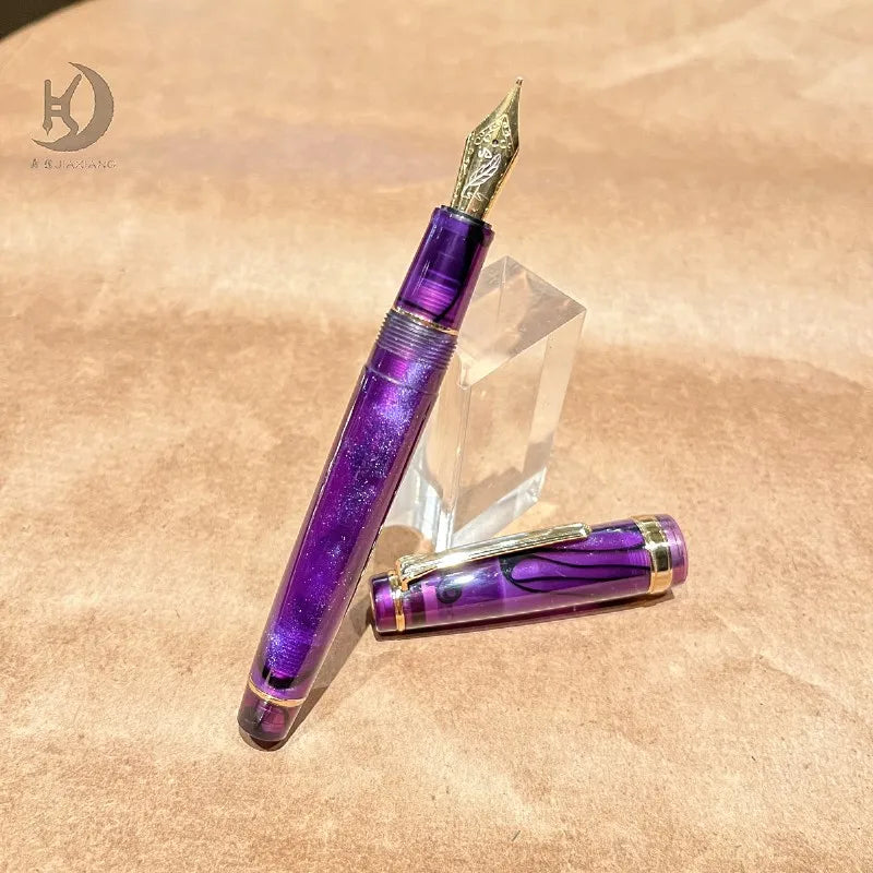 JX 21 Luxury Premium Business Writing Acrylic Calligarphy Pen, Unique Design Souvenir Fountain Pen, Ideal for Executive