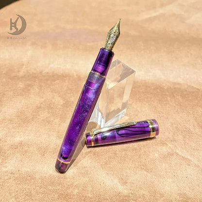 JX 21 Luxury Premium Business Writing Acrylic Calligarphy Pen, Unique Design Souvenir Fountain Pen, Ideal for Executive