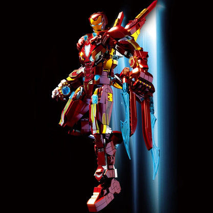 Superheroes Robot Blocks Action Figures Iron Man MK50 War Mecha MOC Building Toys Festival Gifts Adult 1500+pcs Cool Ornament