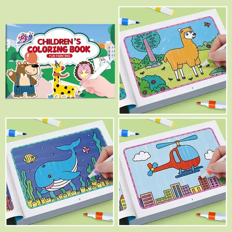1Pc Animal Coloring Book Beginner Learning Doodle Painting Educational Art Activity Book Creativity Development Coloring Pages