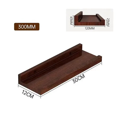 Wooden Floating Shelf Wall Mounted U-shaped Shelf Display Stand For Living Room Bathroom Kitchen Organizer Storage Rack