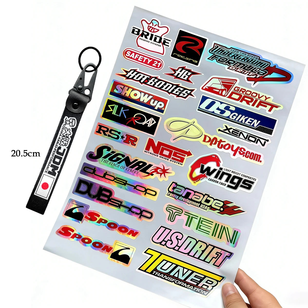 Whole Set Laser Rainbow Motorcycle Stickers Moto Bike Windshield Fairing Fender Fuel Tank Helmets Body Accessories Decals