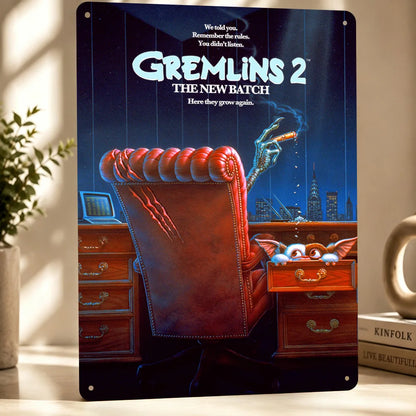Gremlins Aluminum Posters Customized Metal Tin Sign Vintage Premium Dramatic Screen Scene Wall Art For Film Fans And Theaters
