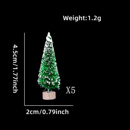 Mini Artificial Pine Christmas Tree 3.5-8.5 CM Tabletop Display Xmas Holiday Home Party Holiday Ornament Favor Table Decoration