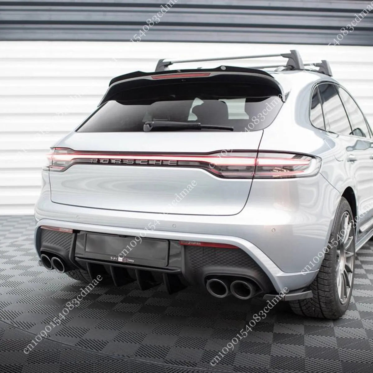 Maxton Style Rear Bumper Valance for Porsche Macan S & GTS & T MK1 Facelift 2021-2025 Rear Diffuser Body Aero Kit Spoiler Tuning