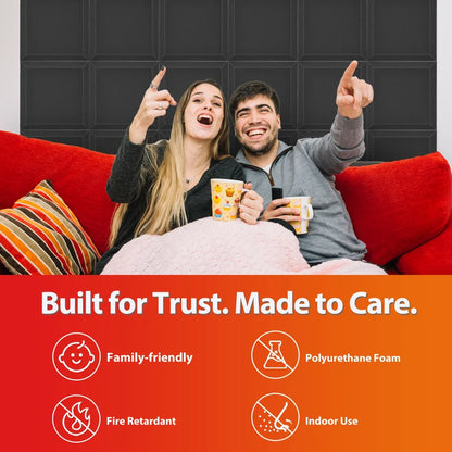 TOUO 6/12/24 Pcs Large Square Hypotenuse Acoustic Foam High Density Ktv Sound Foam Studio Acoustic Treatment Home Decoration