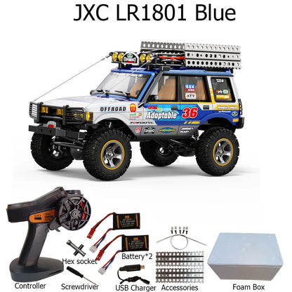 JXC LR1801 1/18  RC Car 4WD 2.4G Remote Control Car Full Proportion Dual Speed Simulation LED Climbing Off-road RC Toy As Gift