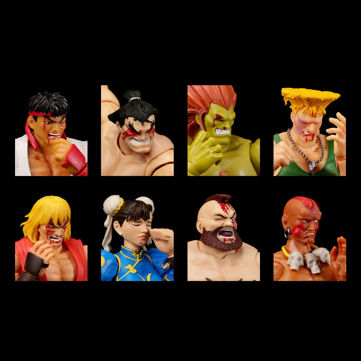 Jada Toys street fighter you lost Set – 19 Battle - Damaged Heads