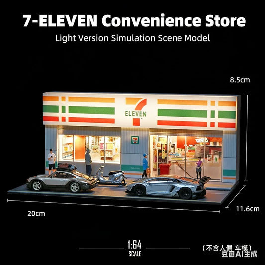 Collector 1: 64711 Convenience Store Mini House Sand Table Street View Ornament Miniature Building Model Props