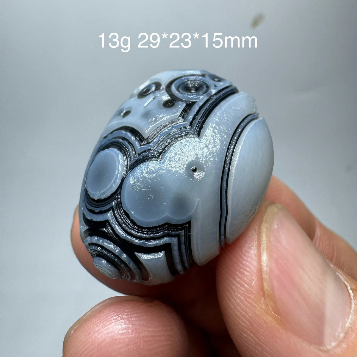 Natural Sardonyx Black Agate Alxa Gobi Eye Rock Mineral Specimen Energy Crystal Chakra Reiki Healing Stone Garden Decor DD1-8