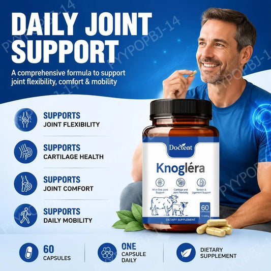 Docteat Knoglera MSM Joint Support Capsules Joint Comfort, Cartilage Health and Joint Flexibility for Daily Mobility 60 Capsules