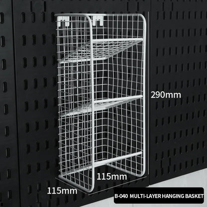 Study Room Pegboard with Shelves Tool Free Wall Grid Scratch Proof Easy to Install for Computer Desk Accessories