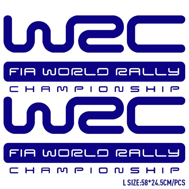 2Pcs WRC Car Stickers Racing Style Auto Vinyl Film Decals For Auto Bumper Windows Motorcycle Laptop Walls Tuning Car Accessories