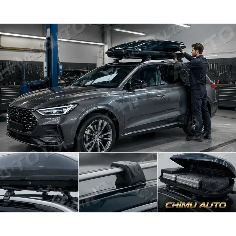 【CHIMU AUTO】 Ultra Thin Universal Roof Rack Cargo Carrier Luggage Box for Car SUV Van Truck Auto Top Storage Basket
