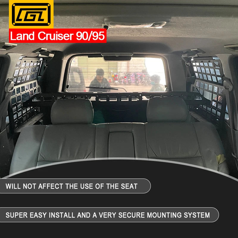 For Toyota Prado J95 Land Cruiser LC90 LC95 1998-2002 Accessories storage panel car rear trunk debris rack Car-Styling