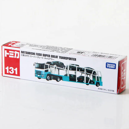 Takara Tomy Tomica No.131 Mitsubishi Fuso Car Transporter Diecast Long Vehicle Toy Gift for Boys Kids In Stock