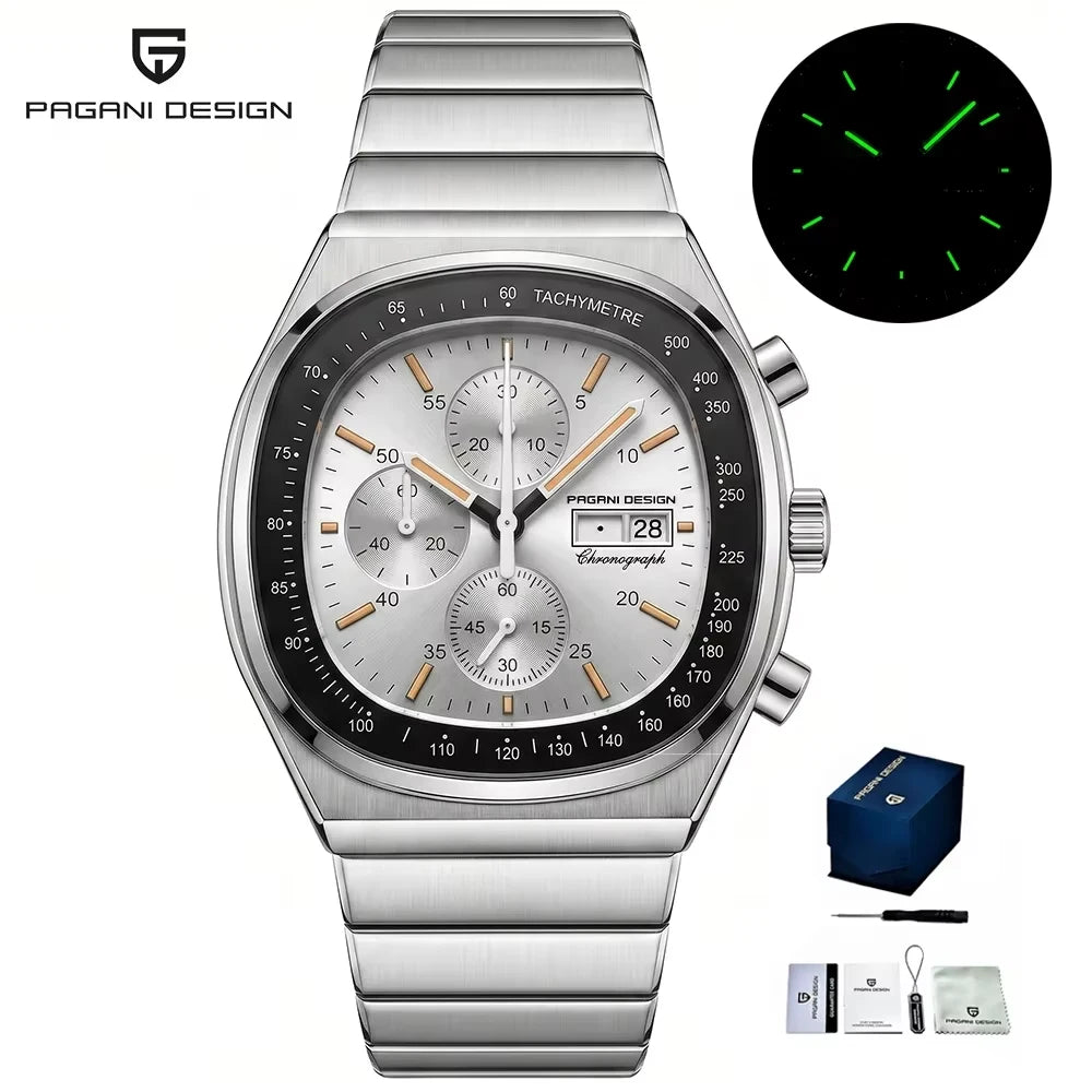 PAGANI DESIGN New 40mm Men's Quartz Watches Japan Miyota Movement Sapphire Stainless Waterproof Luminous Reloj Hombre PD1819