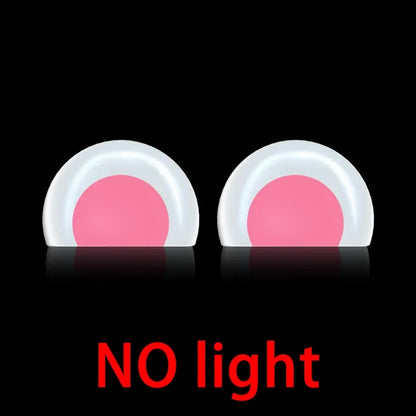 With or without lights 1 or 2pcs The car roof solar light decoration cat ears car cute panda ears Roof exterior decoration